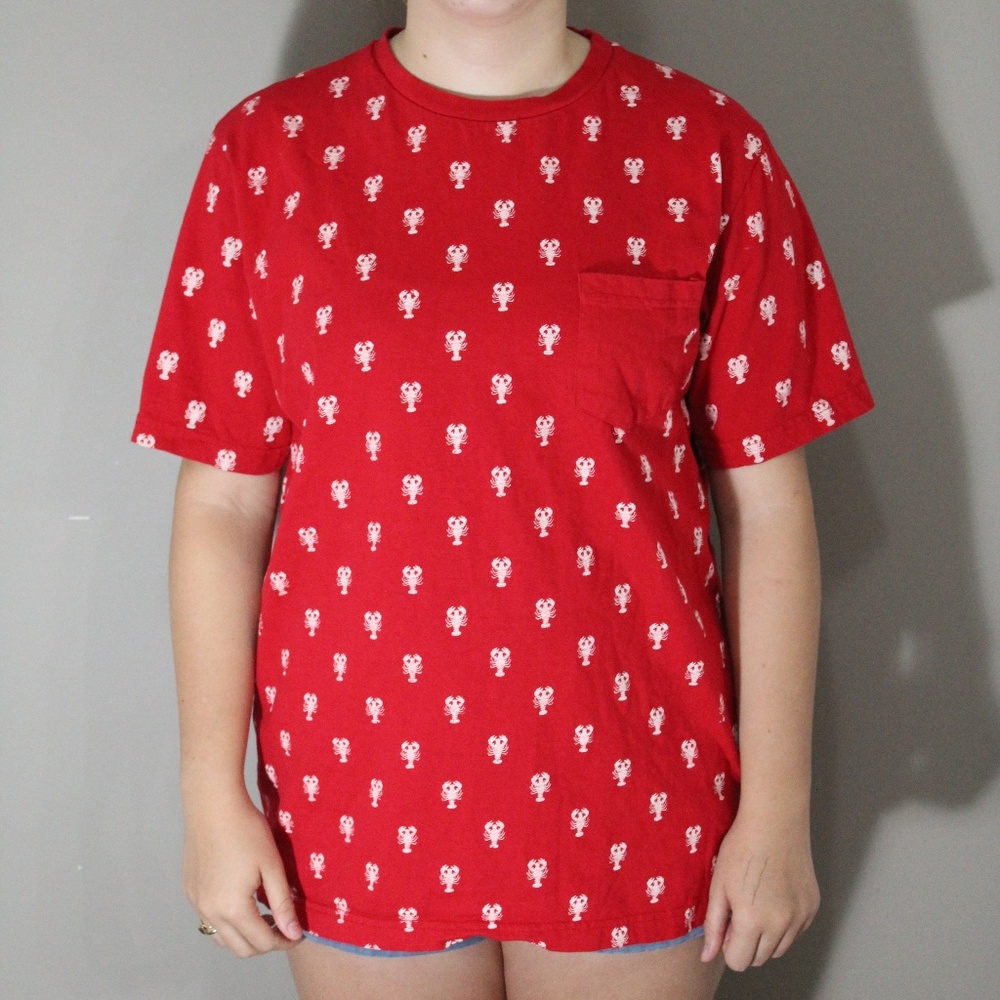 Red Shirt with Lobsters